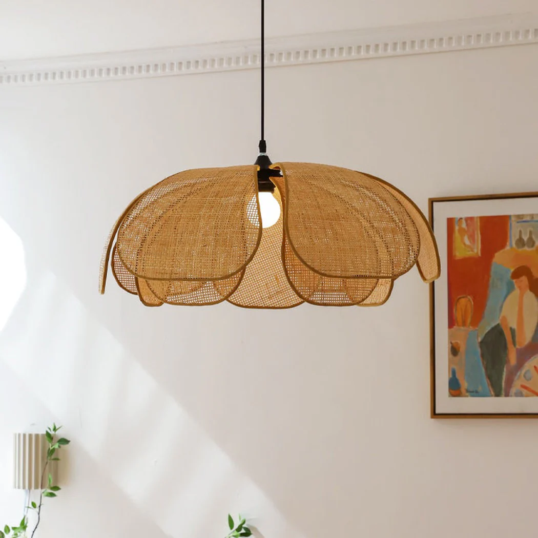 Cefalu Rattan Petals Pendant Light - Image 6