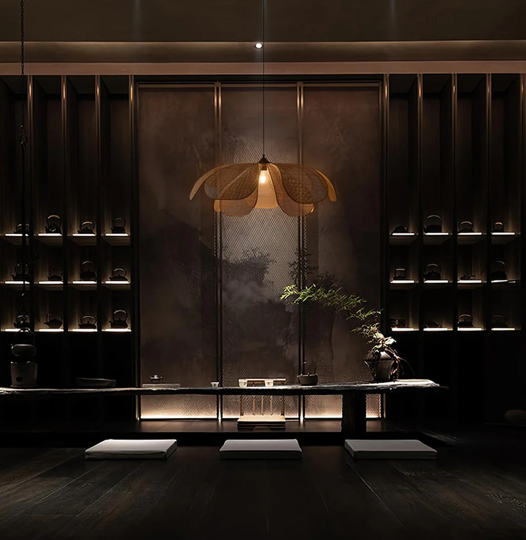 Cefalu Rattan Petals Pendant Light - Image 7