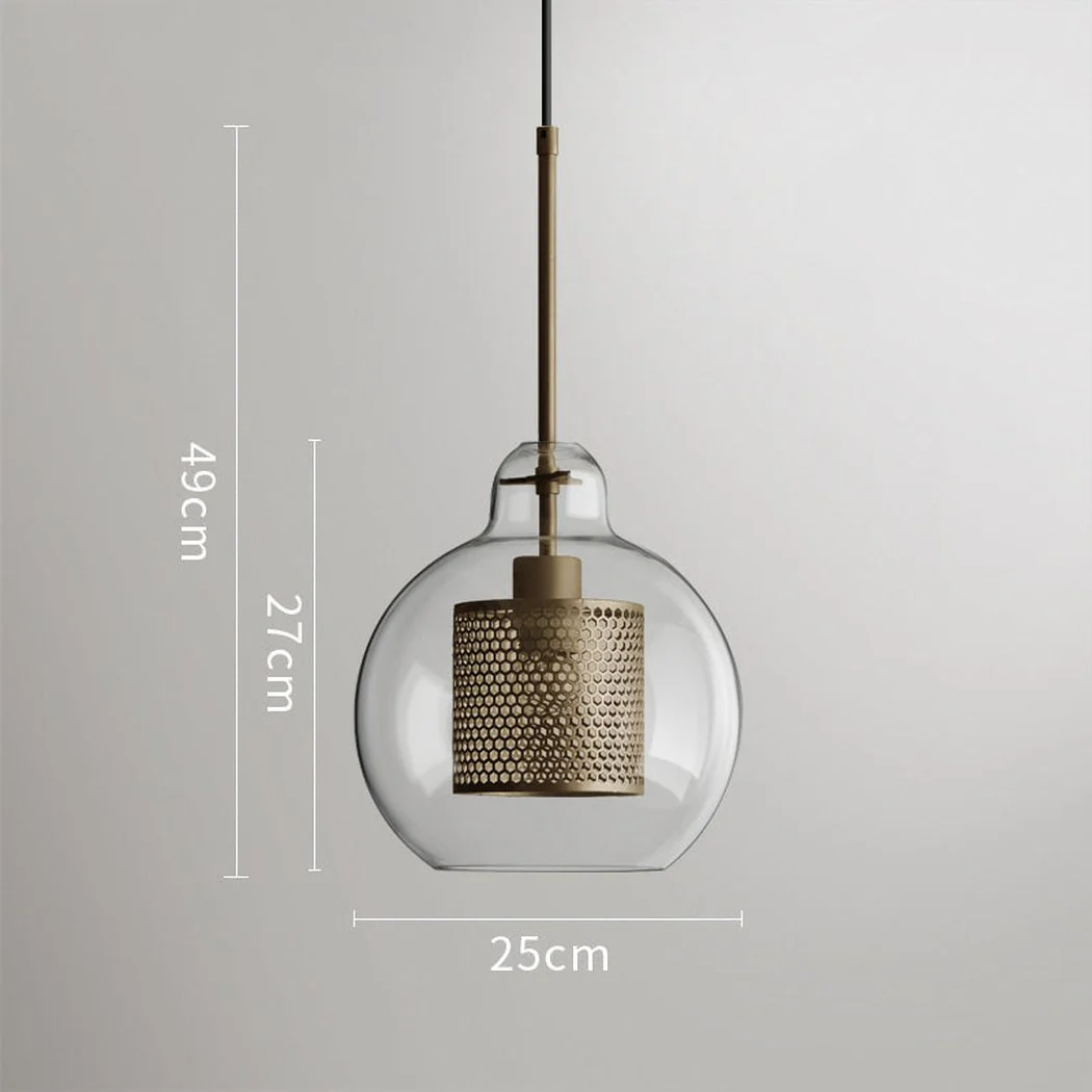 Chiswick Glass Shade Brass Fitting Pendant Light - Image 25
