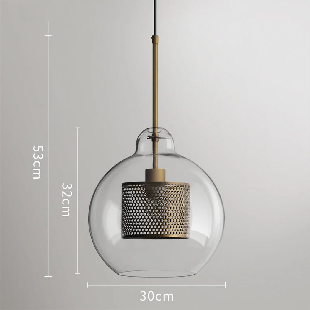 Chiswick Glass Shade Brass Fitting Pendant Light - Image 26