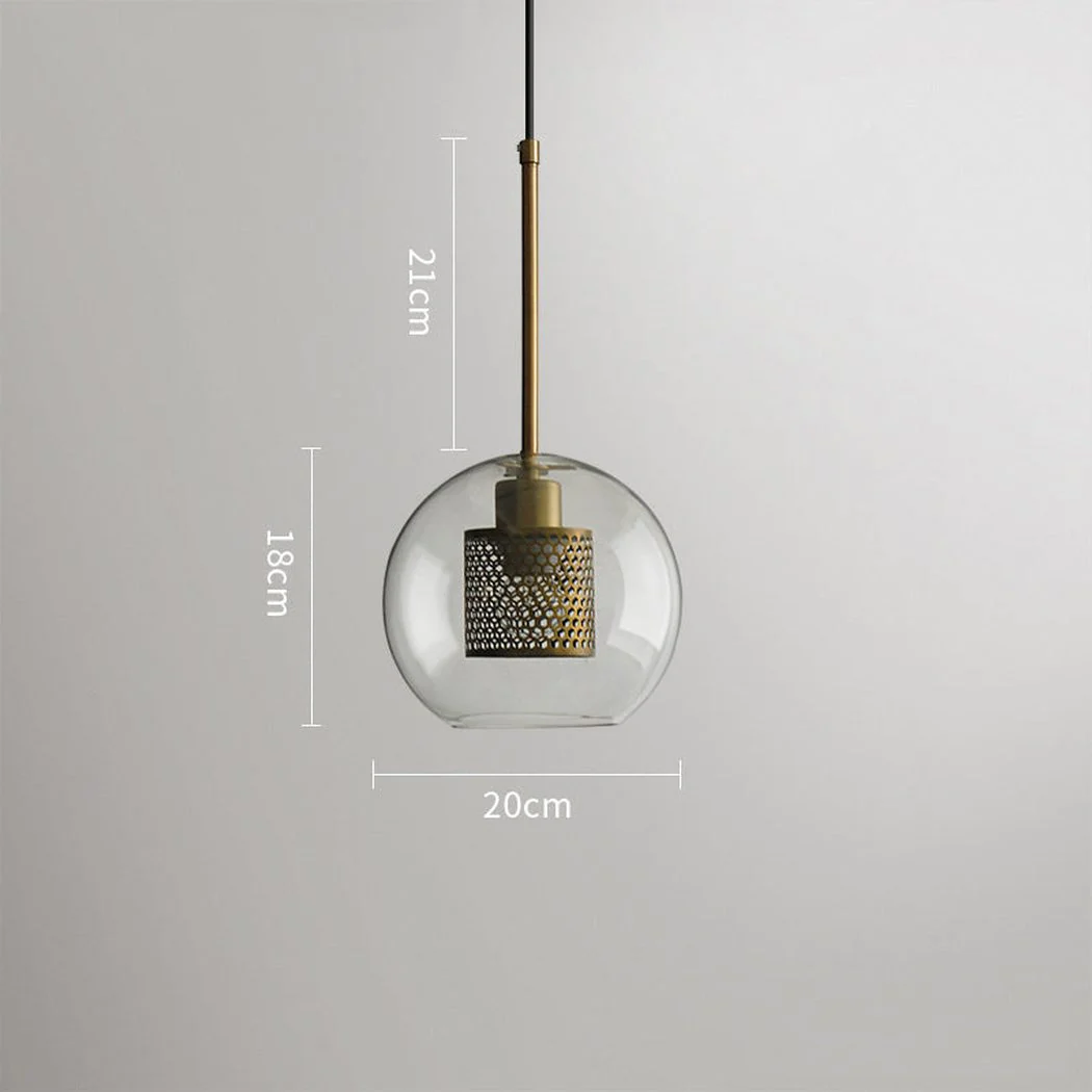 Chiswick Glass Shade Brass Fitting Pendant Light - Image 36
