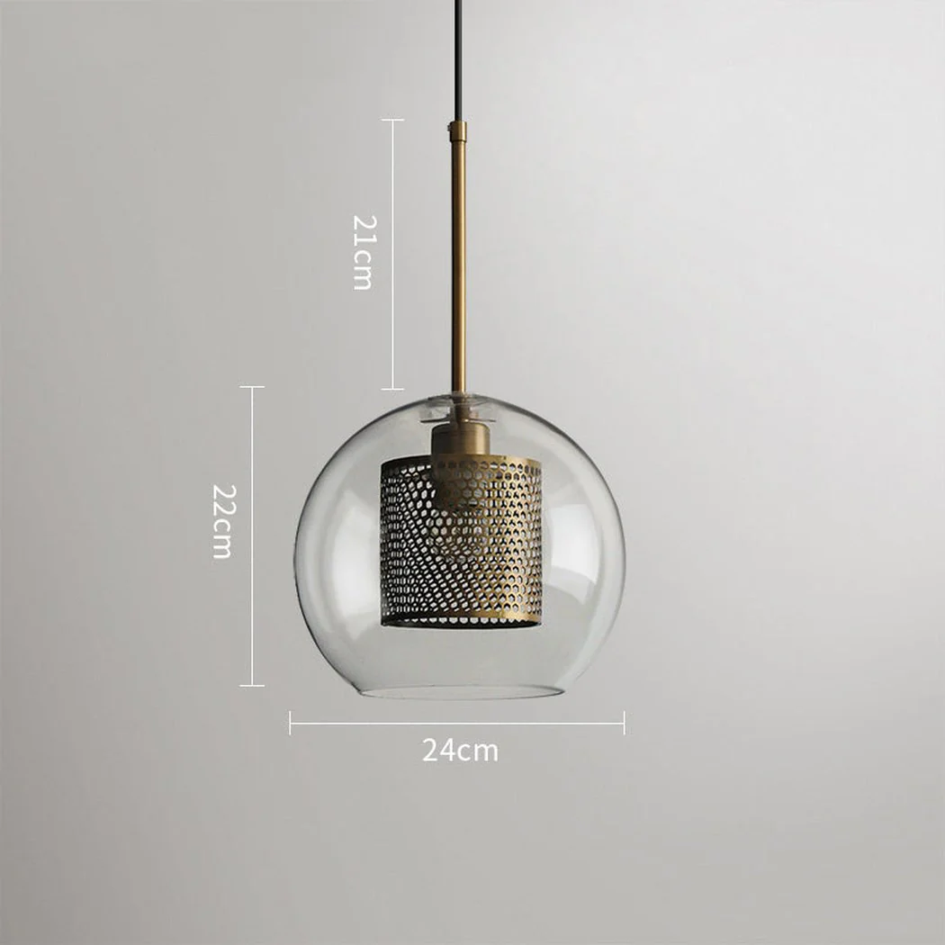 Chiswick Glass Shade Brass Fitting Pendant Light - Image 37