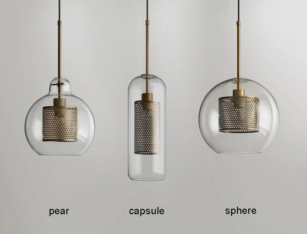 Chiswick Glass Shade Brass Fitting Pendant Light - Image 5