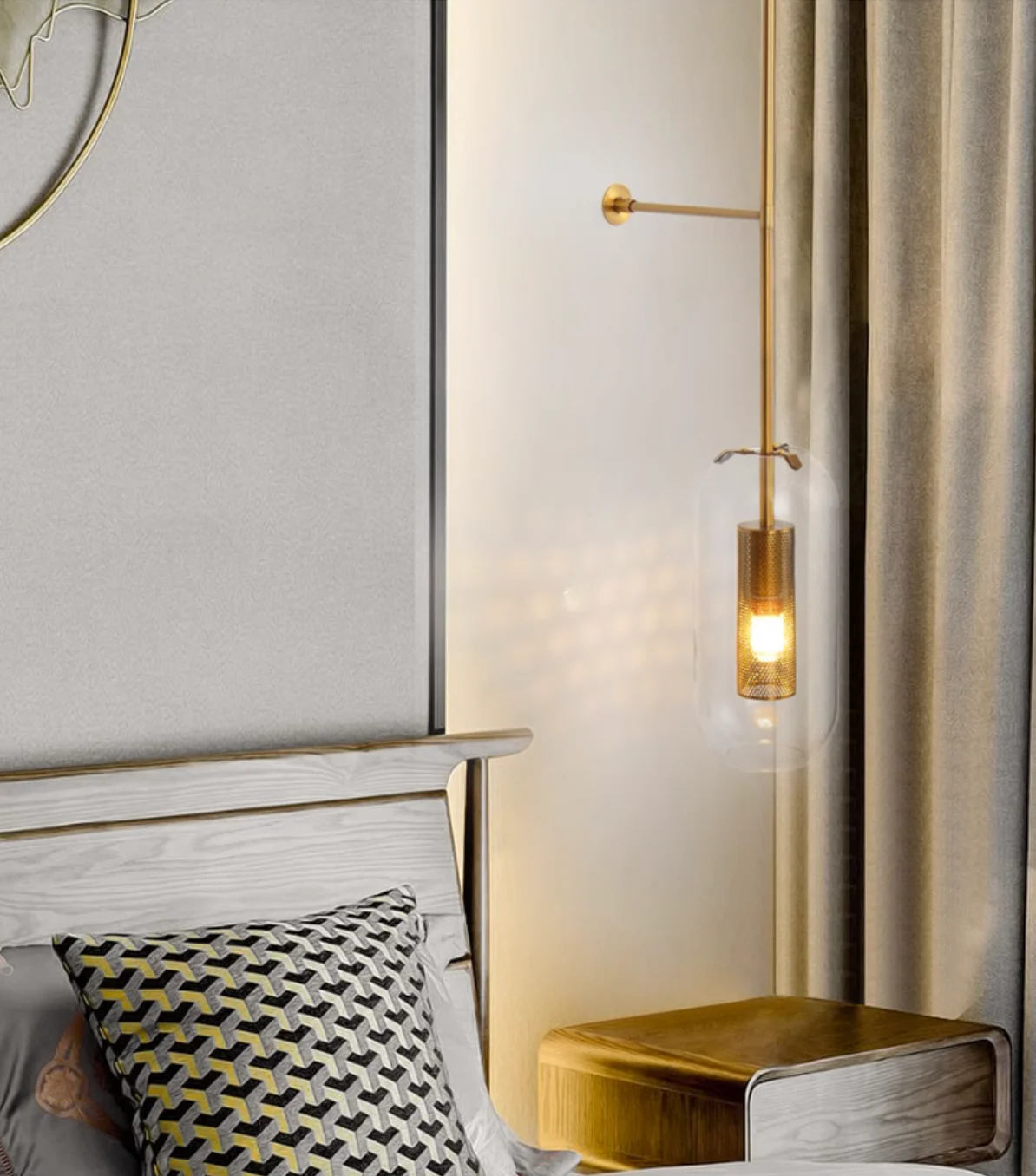Chiswick Glass Shade Long Arm Wall Light - Image 12