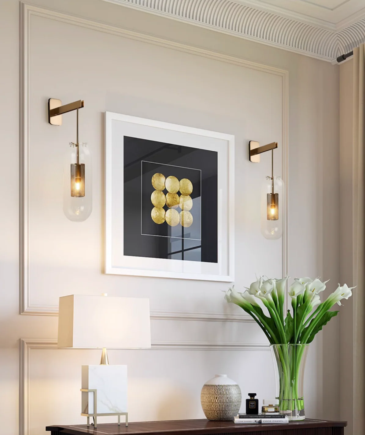 Chiswick Glass Shade Short Arm Wall Light - Image 15
