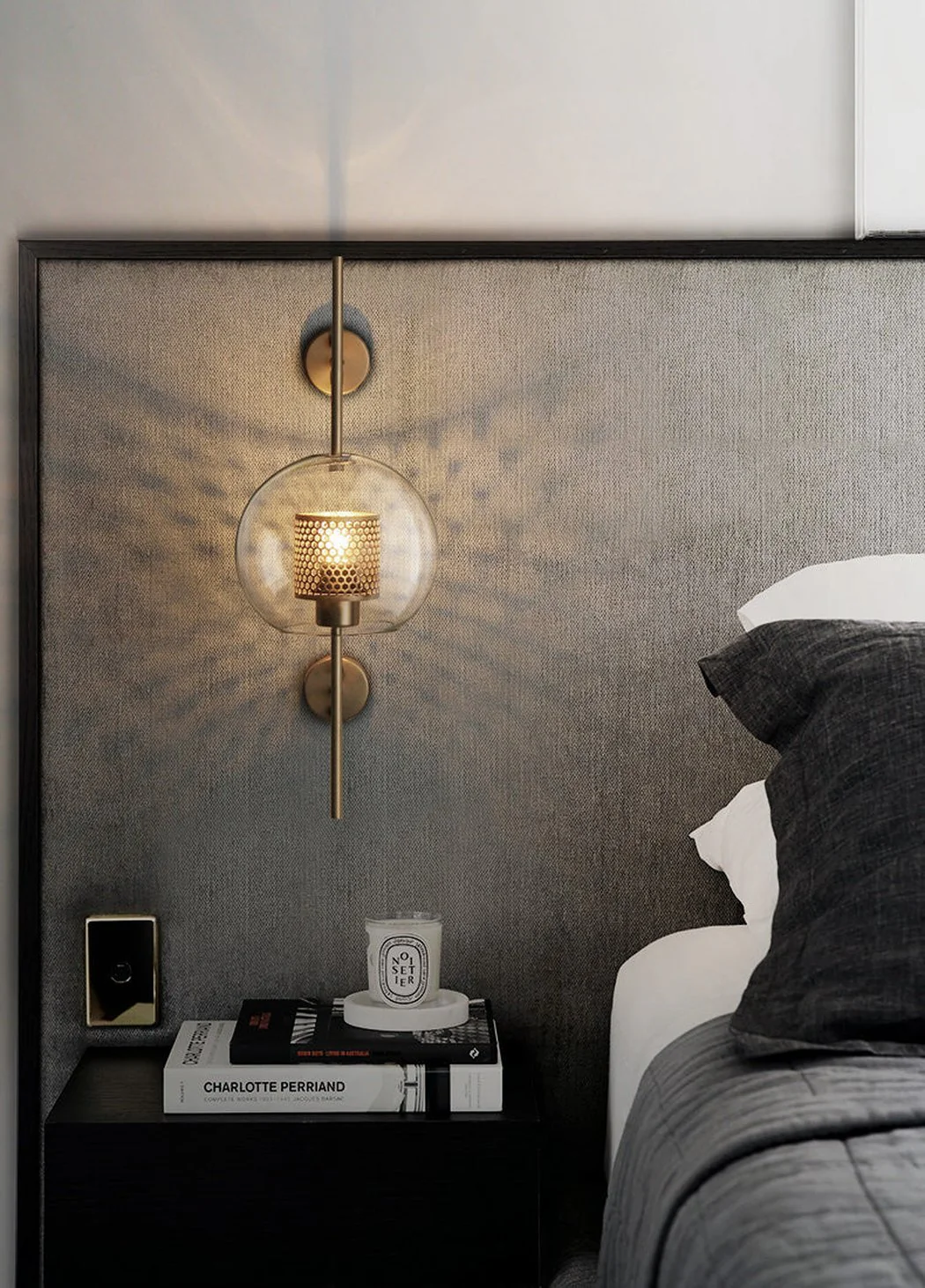 Chiswick Glass Shade Brass Fitting Wall Light - Image 16