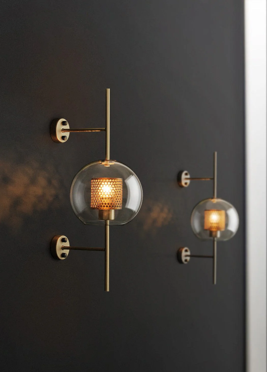 Chiswick Glass Shade Brass Fitting Wall Light - Image 20