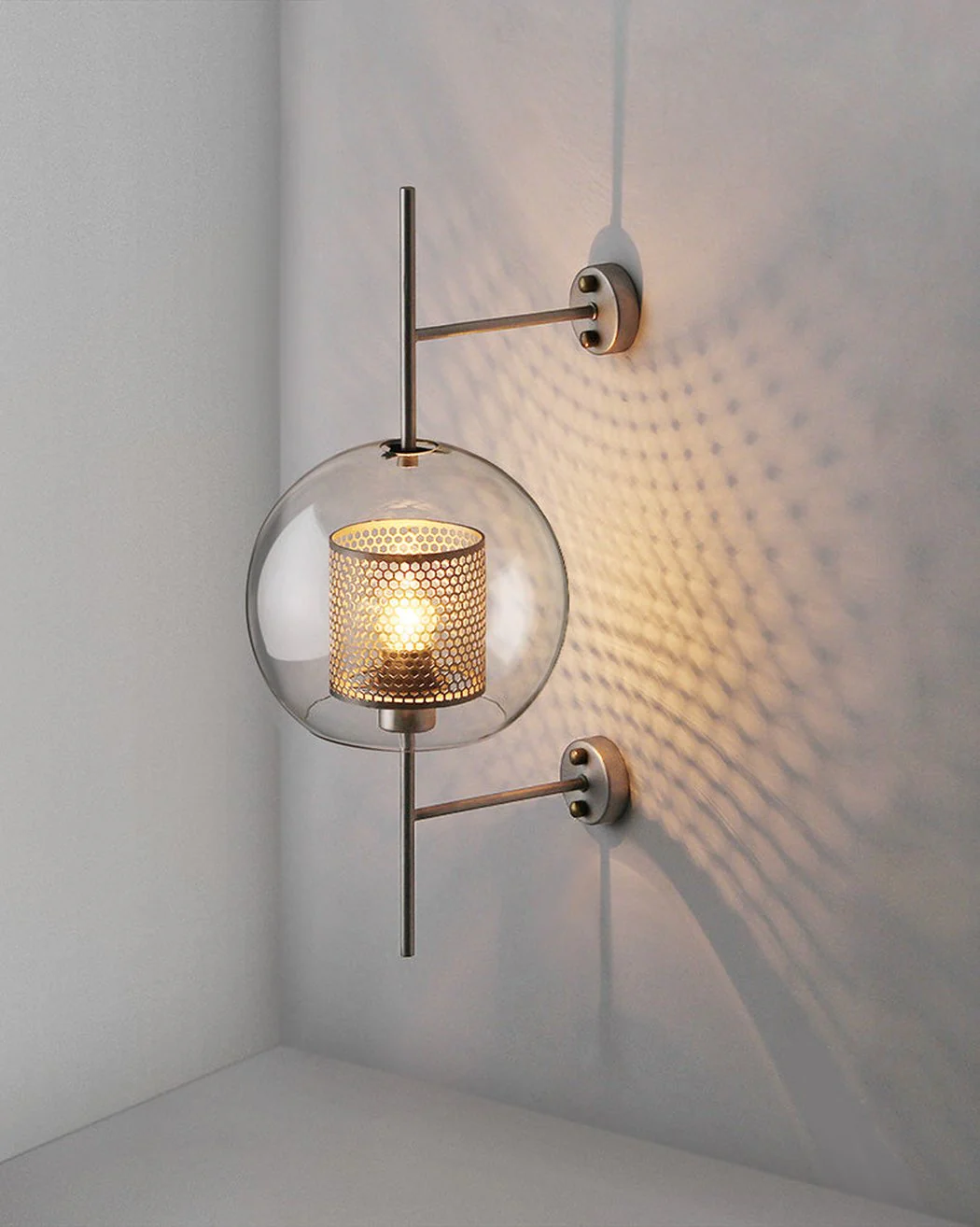 Chiswick Glass Shade Brass Fitting Wall Light - Image 5