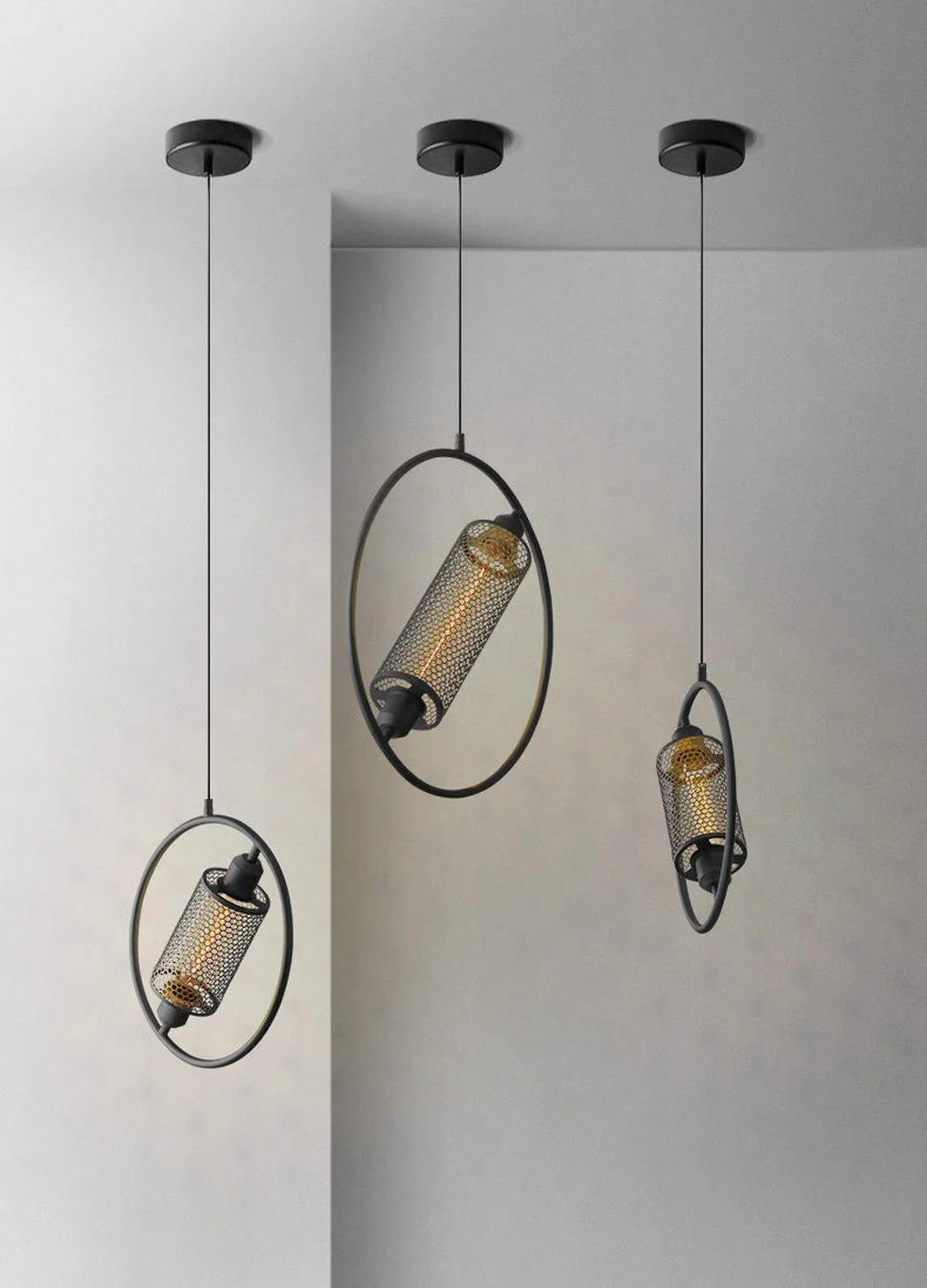 Chiswick Hoop Minimalist Brass Fitting Pendant Light - Image 10