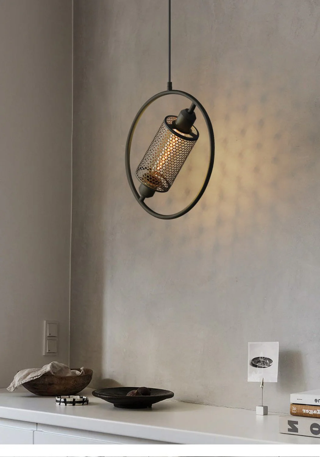 Chiswick Hoop Minimalist Brass Fitting Pendant Light - Image 11
