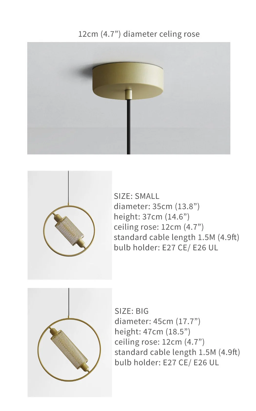 Chiswick Hoop Minimalist Brass Fitting Pendant Light - Image 21