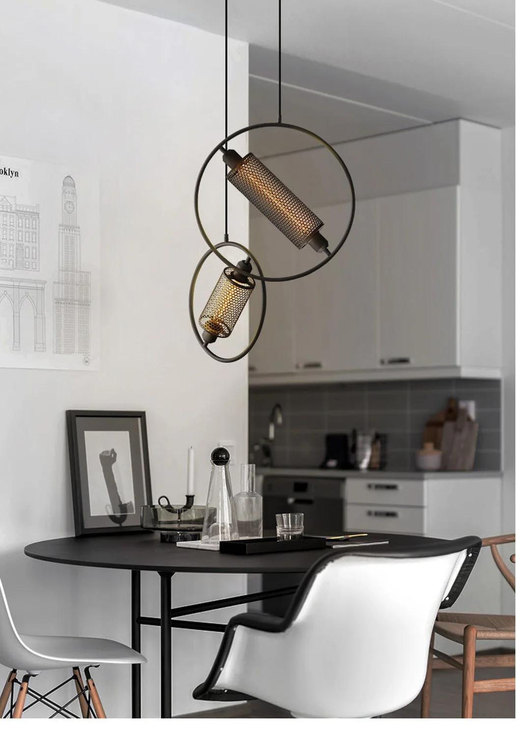 Chiswick Hoop Minimalist Brass Fitting Pendant Light - Image 6
