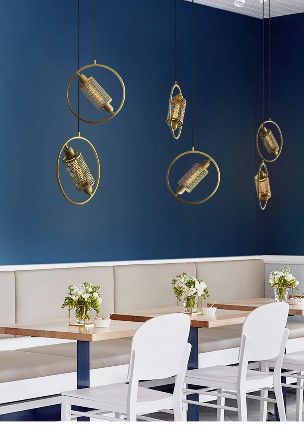 Chiswick Hoop Minimalist Brass Fitting Pendant Light - Image 9