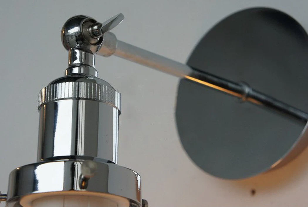 Chrome Wall Light With Glass Cone Shade - Image 2