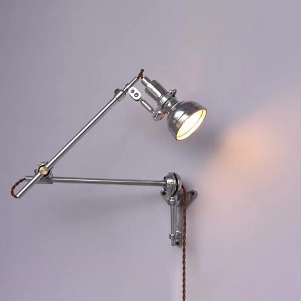 Chrome Mill House Long Arm Industrial Wall Light - Image 3