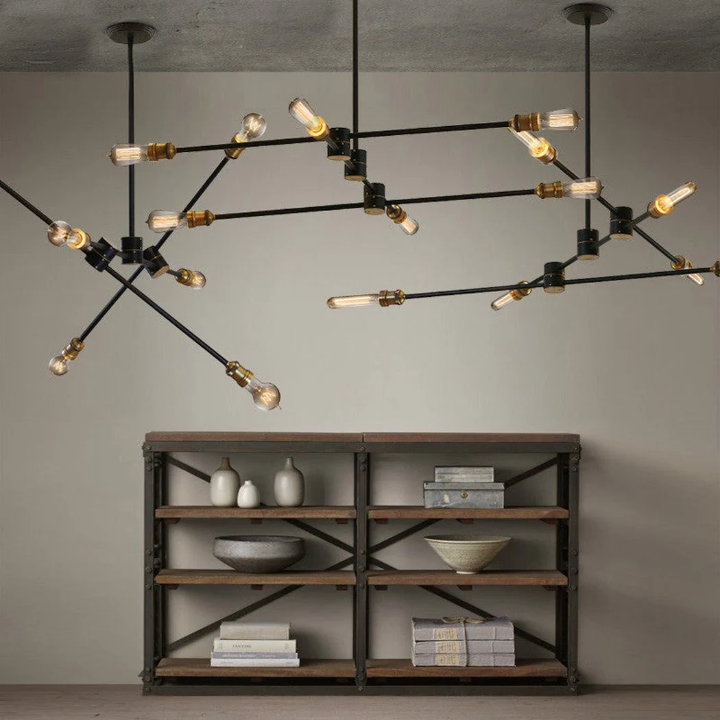 Circa Black Industrial Pendant Light With Brass Fitting - Image 7