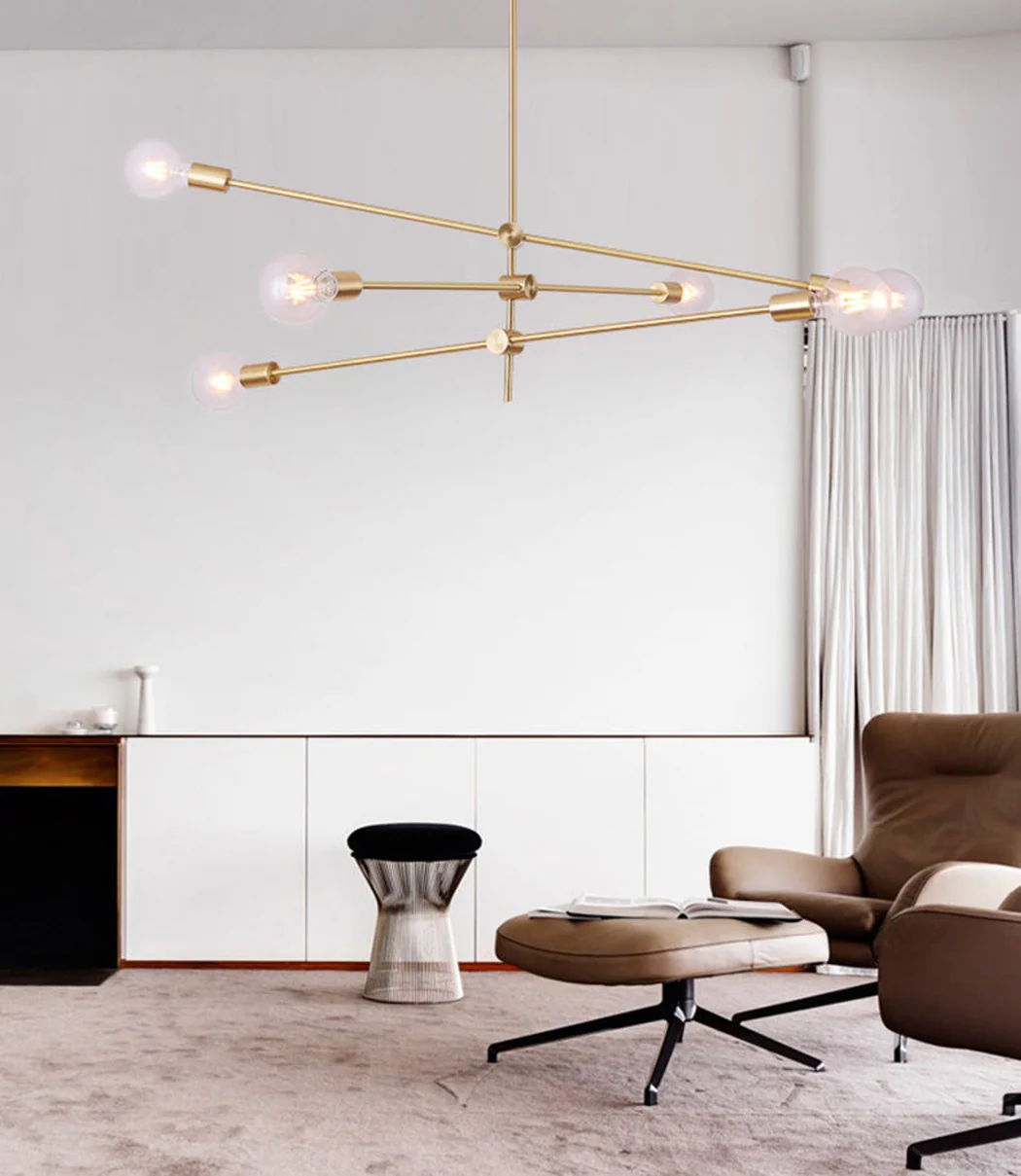 Circa Brass Line burst Mid Century Pendant Light - Image 2