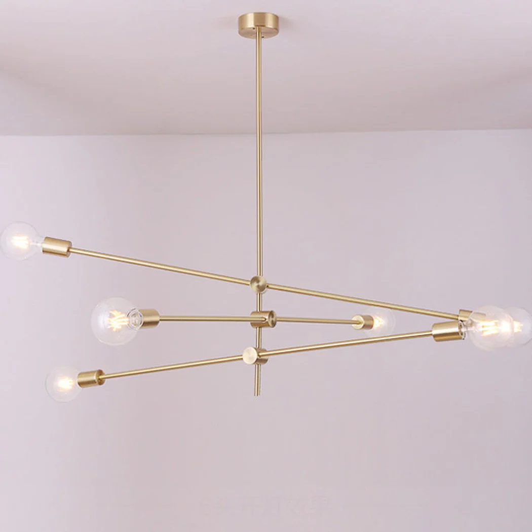 Circa Brass Line burst Mid Century Pendant Light - Image 5