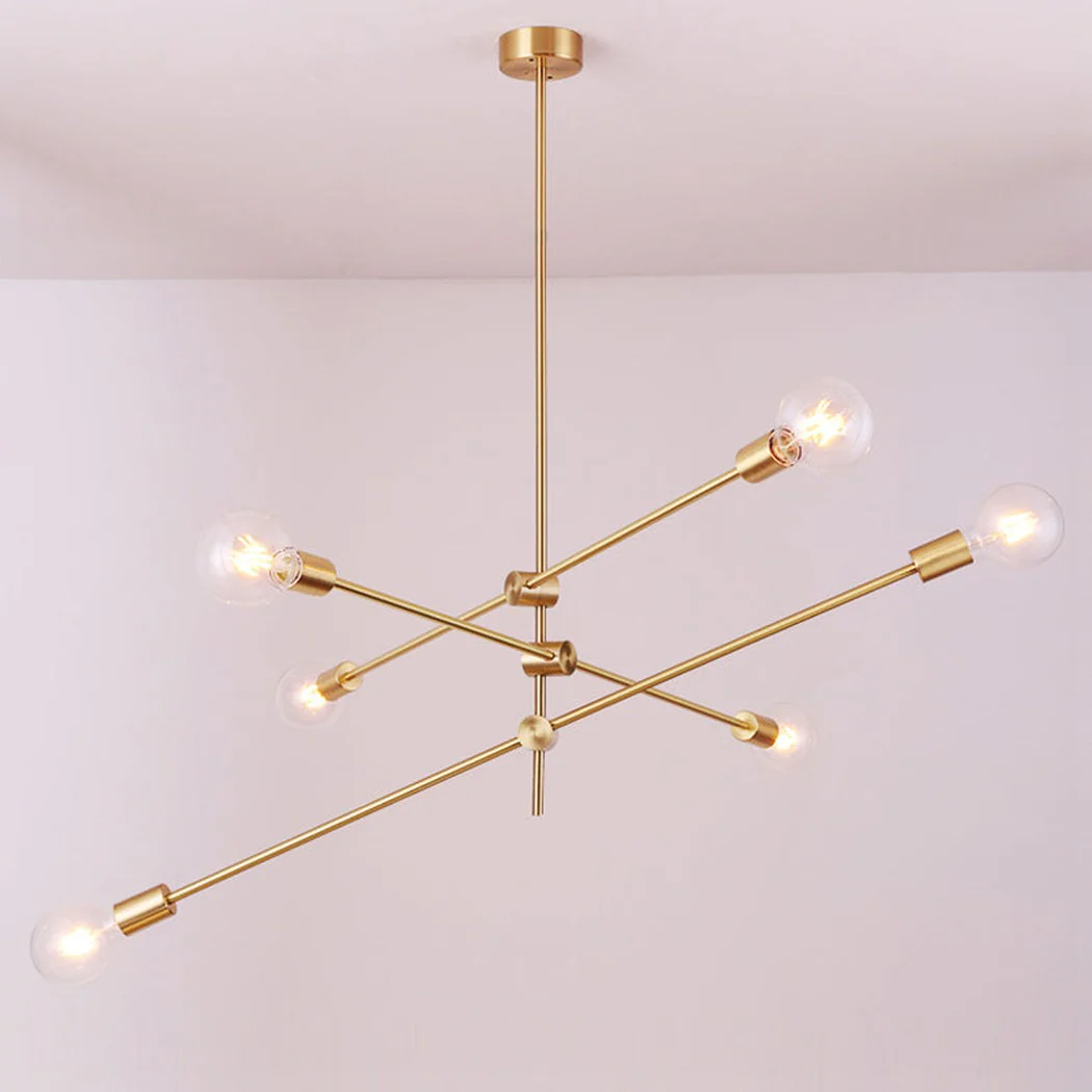 Circa Brass Line burst Mid Century Pendant Light - Image 6