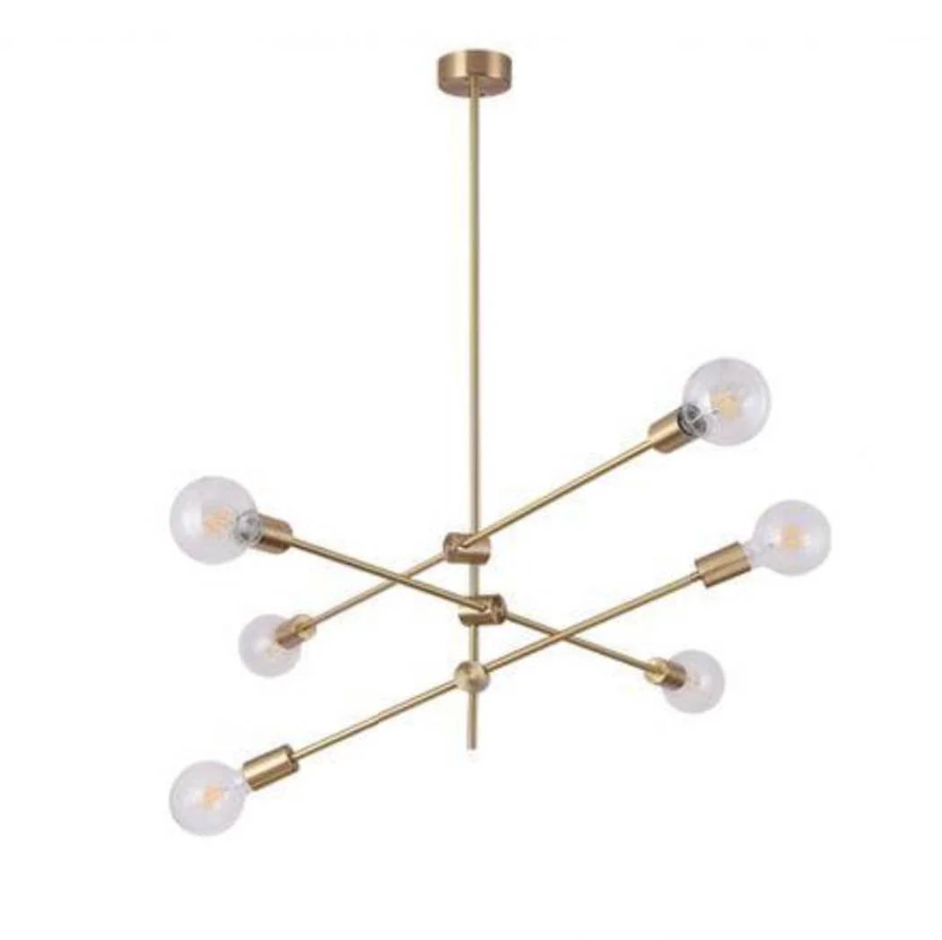 Circa Brass Line burst Mid Century Pendant Light - Image 7