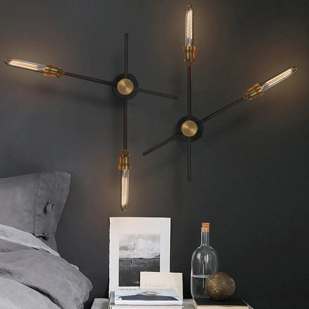 Circa Duo Industrial Wall Light With Brass Fitting - 2 heads