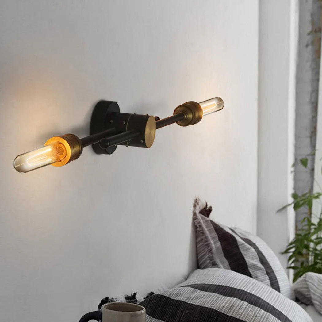 Circa Duo Industrial Wall Light With Brass Fitting - 2 heads - Image 3