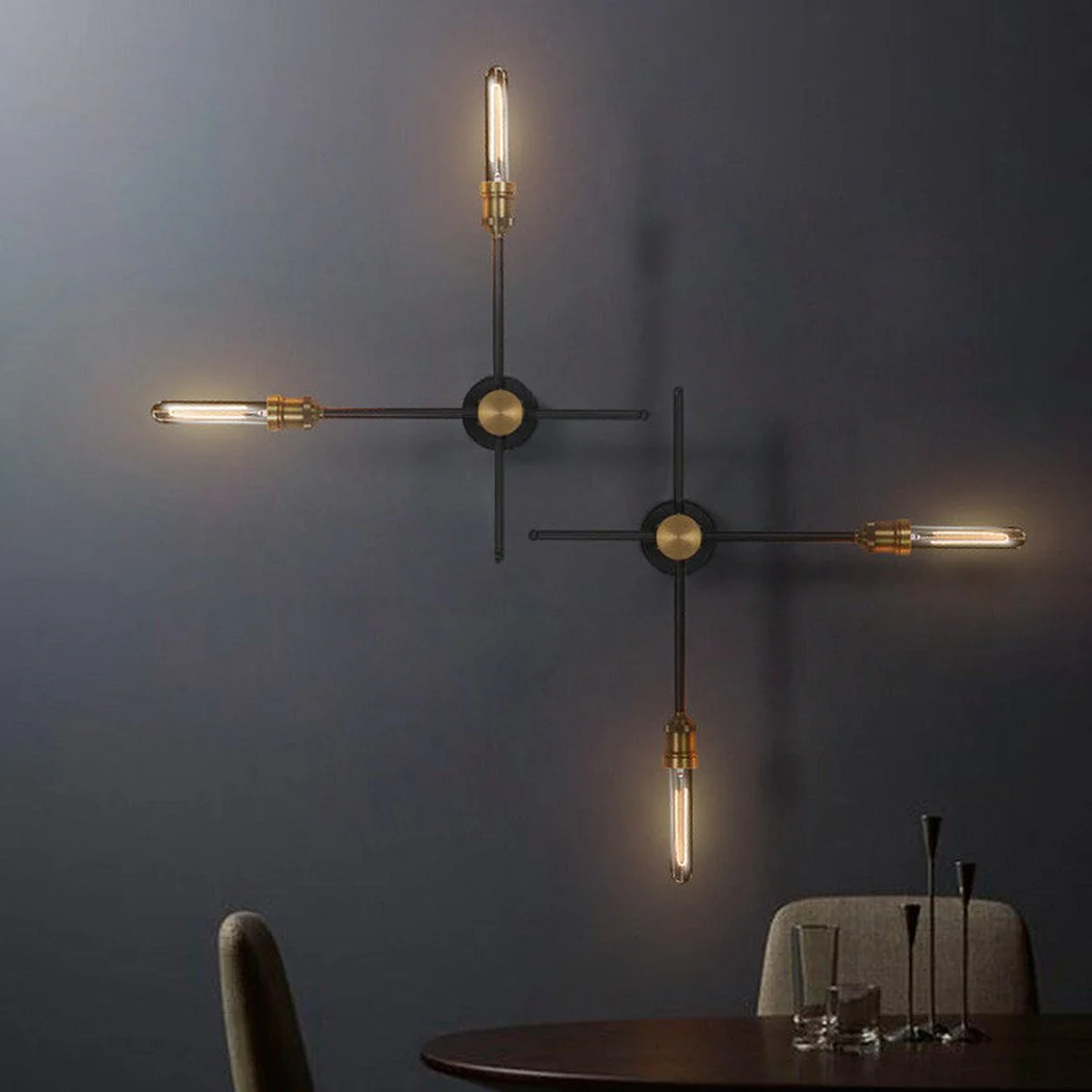 Circa Duo Industrial Wall Light With Brass Fitting - 2 heads - Image 4