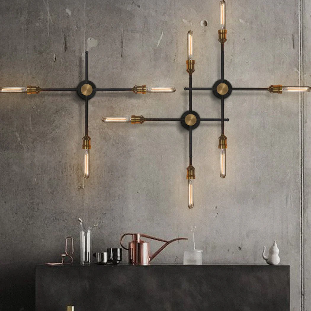 Circa Black Industrial Wall Light With Brass Fitting - Image 2