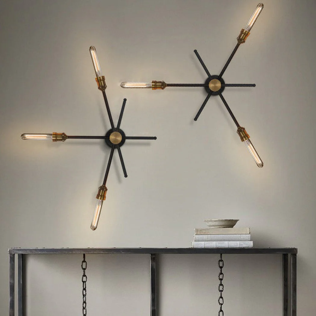 Circa Black Industrial Wall Light With Brass Fitting - Image 3