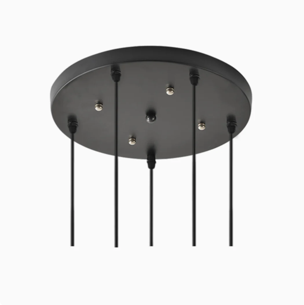 Circular Communal ceiling rose for grouping multiple pendant lights