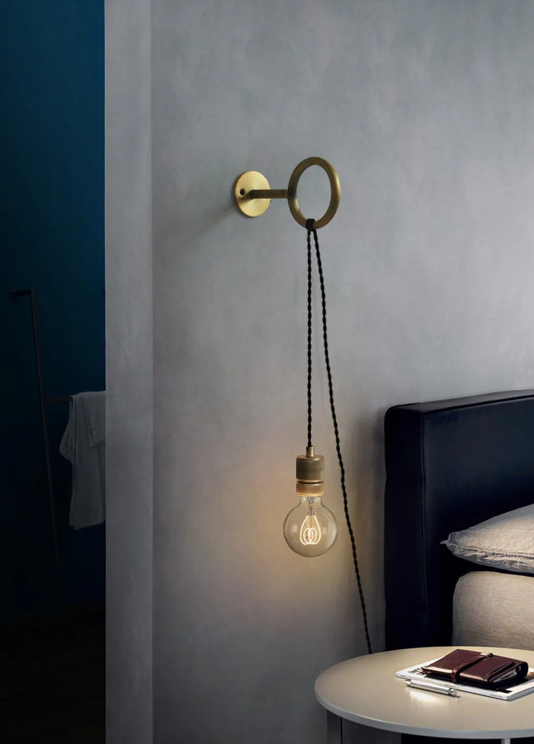 Circus Loop Brass Wall Light With Wall Plug - Image 12
