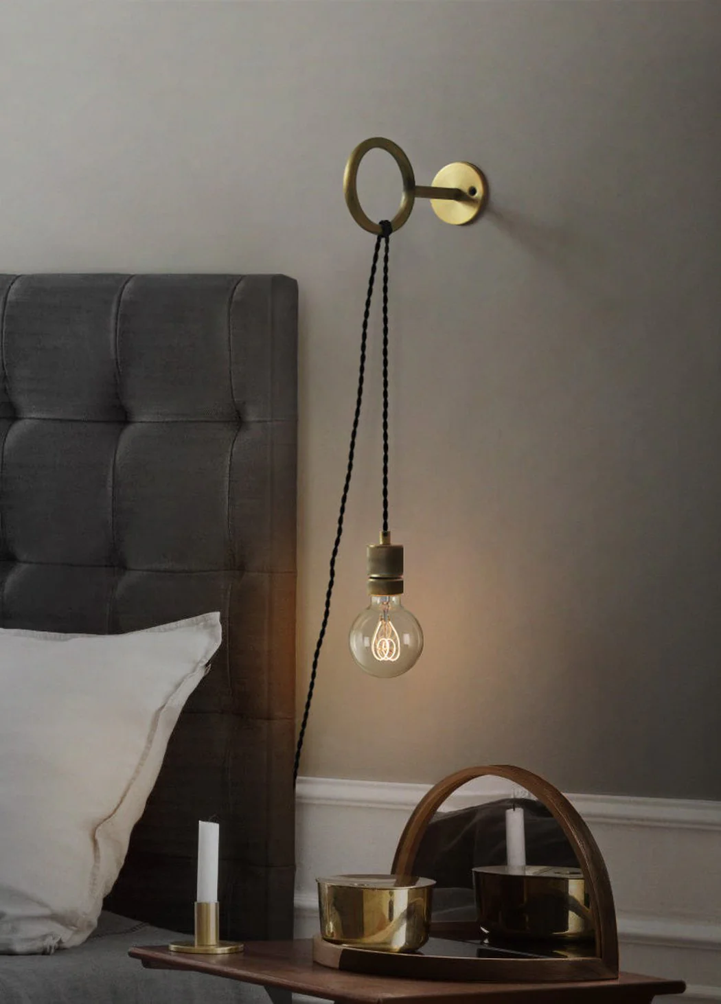 Circus Loop Brass Wall Light With Wall Plug - Image 14
