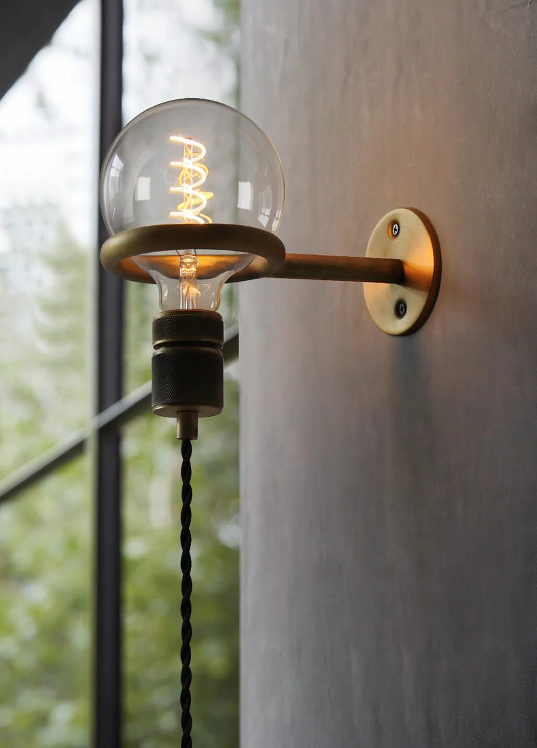 Circus Loop Brass Wall Light With Wall Plug - Image 7