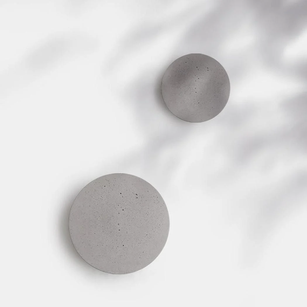 Cirrus Concrete Round Minimalist Wall Light - Image 3