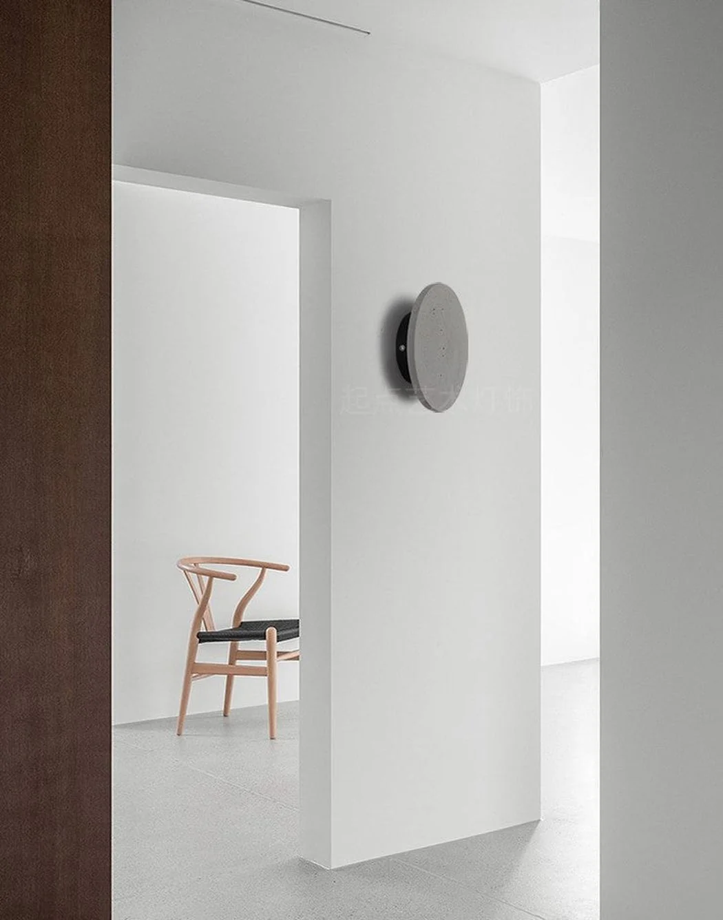 Cirrus Concrete Round Minimalist Wall Light - Image 5