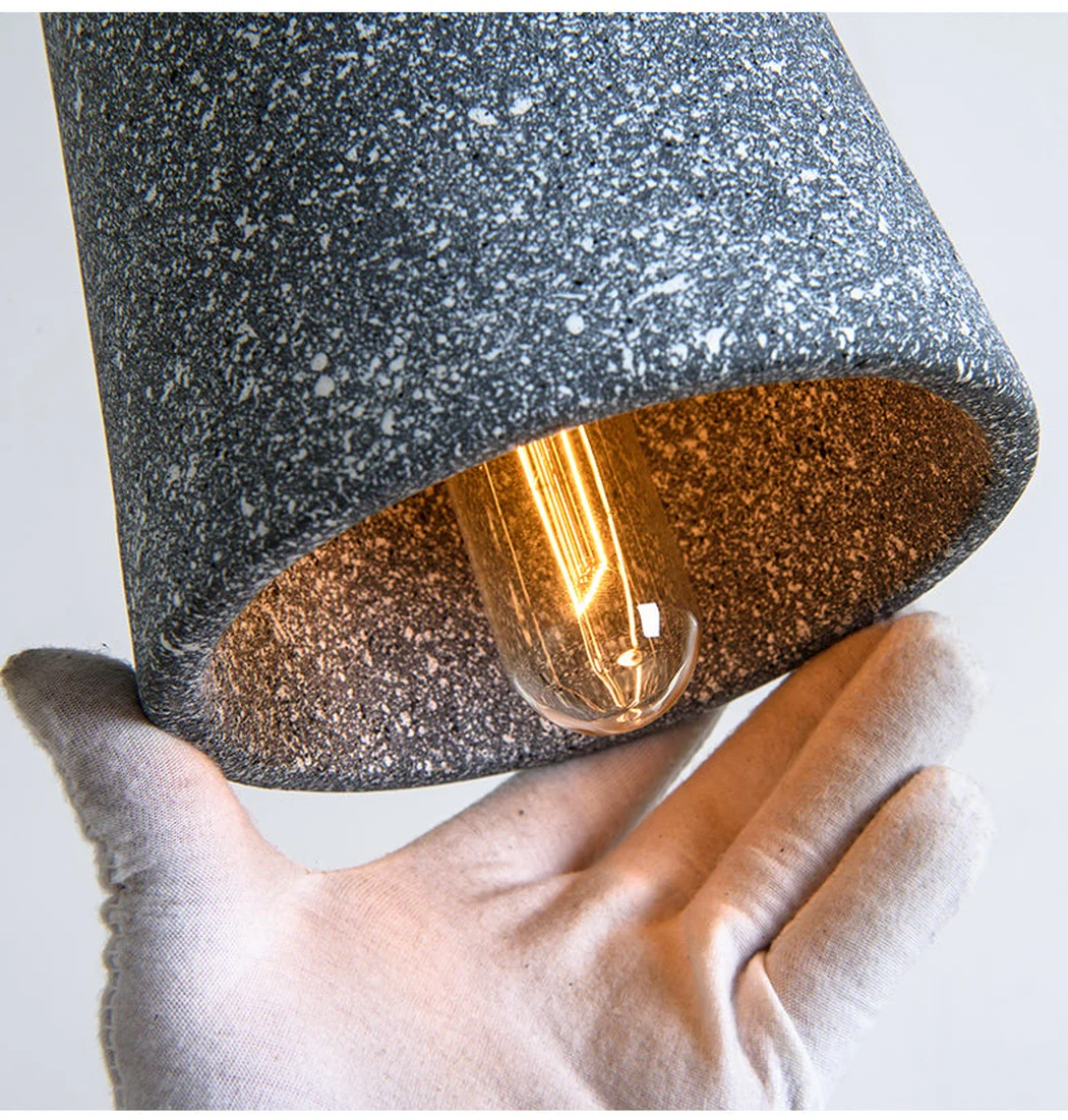 Coburg Wooden Top Stone Shade Pendant Light - Image 8
