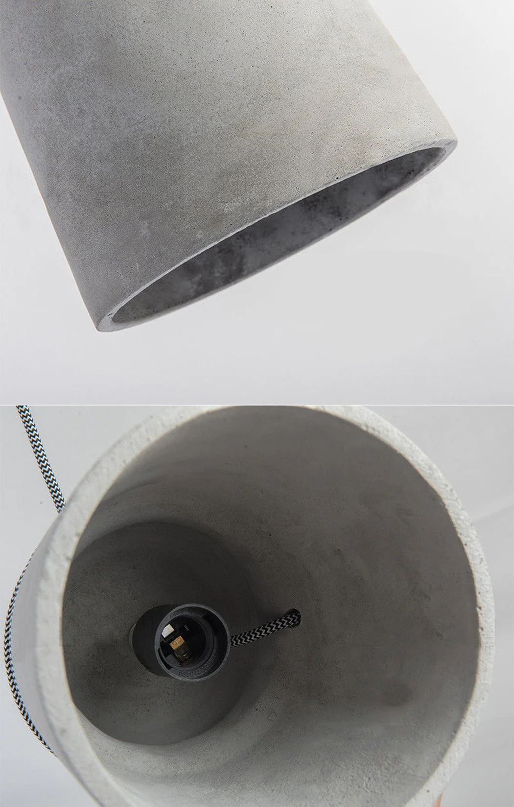 Concrete Cord wrapped Monolith Minimalist Pendant Light - Image 10