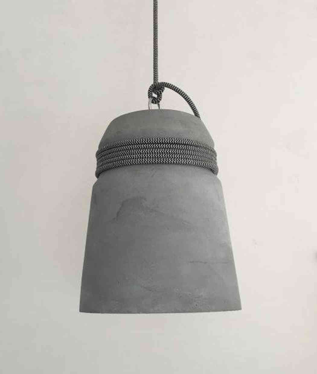 Concrete Cord wrapped Monolith Minimalist Pendant Light - Image 11