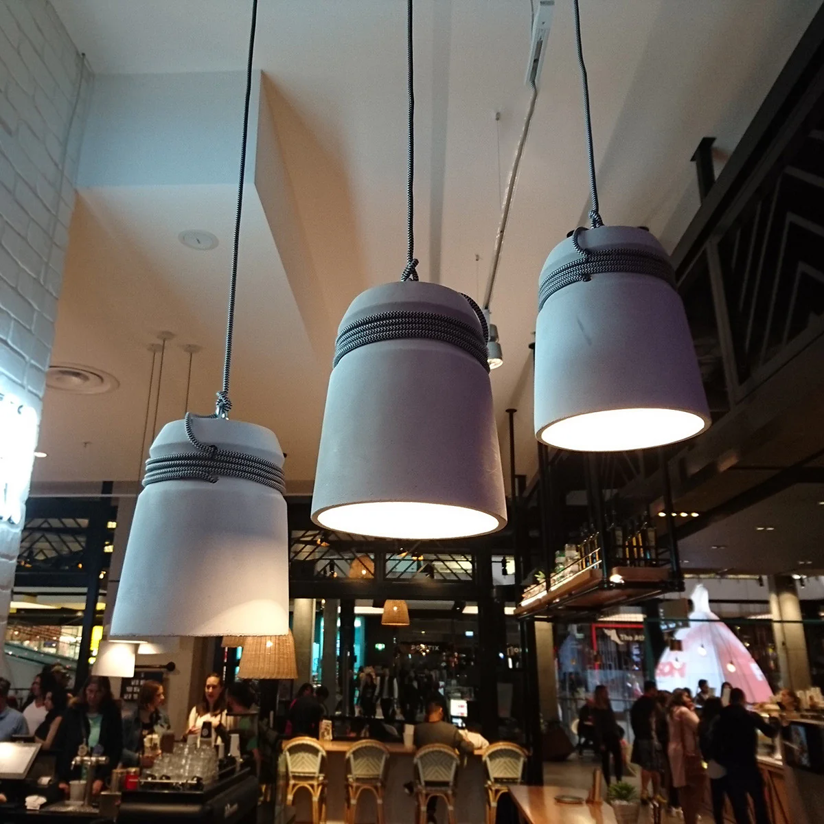Concrete Cord wrapped Monolith Minimalist Pendant Light - Image 17