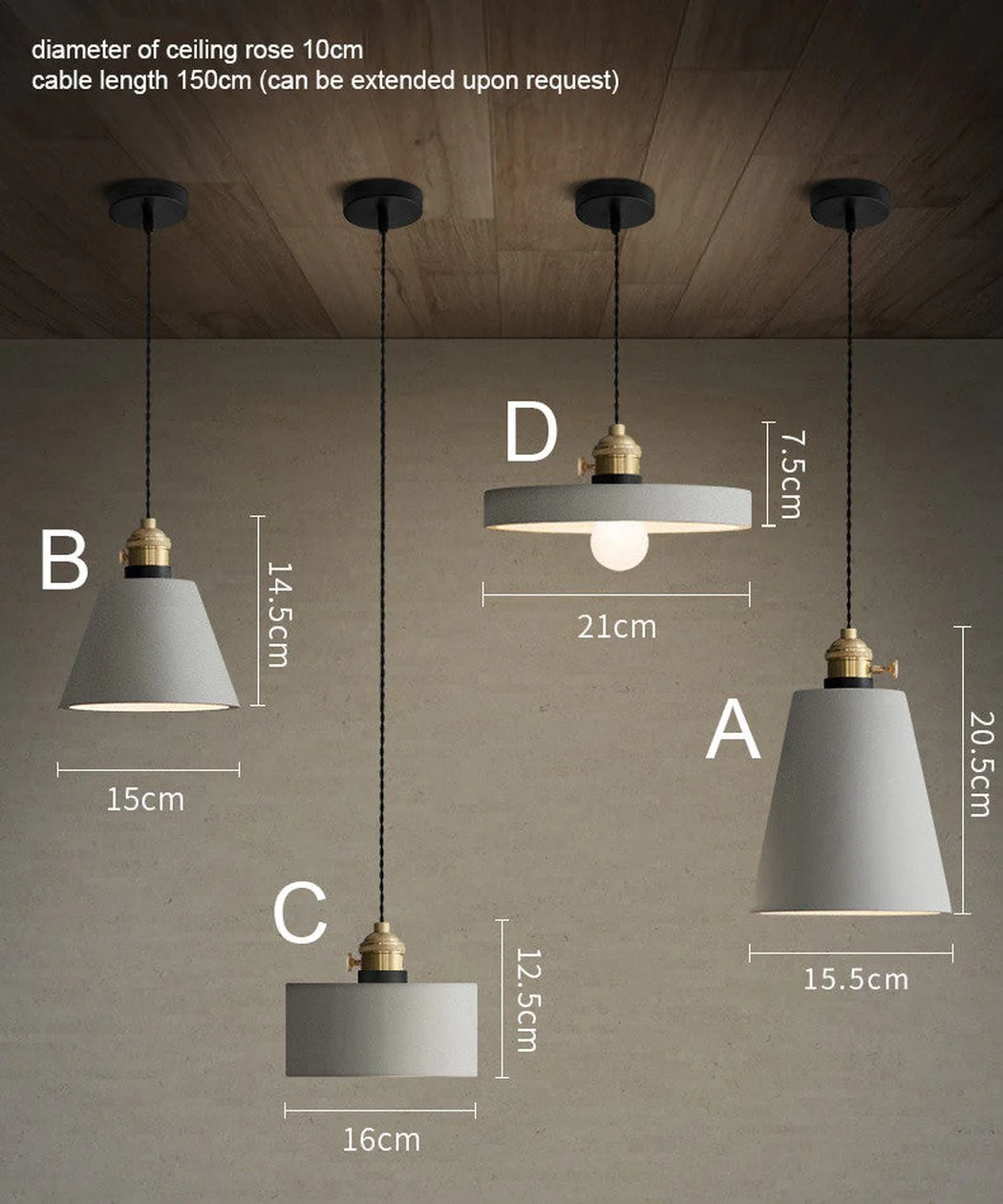 Concrete Vasa Minimalist Pendant Light - Image 6