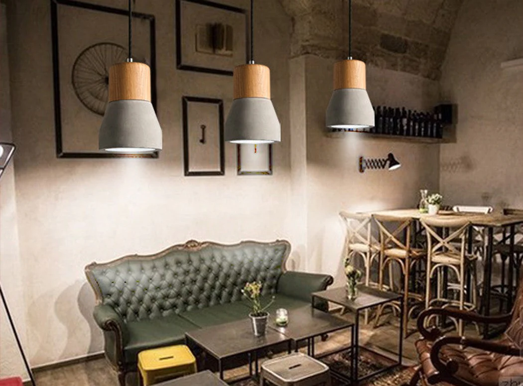Concrete Wooden Stockholm Minimalist Pendant Light - Image 19