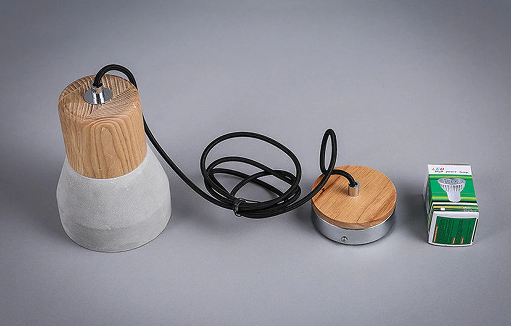 Concrete Wooden Stockholm Minimalist Pendant Light - Image 7