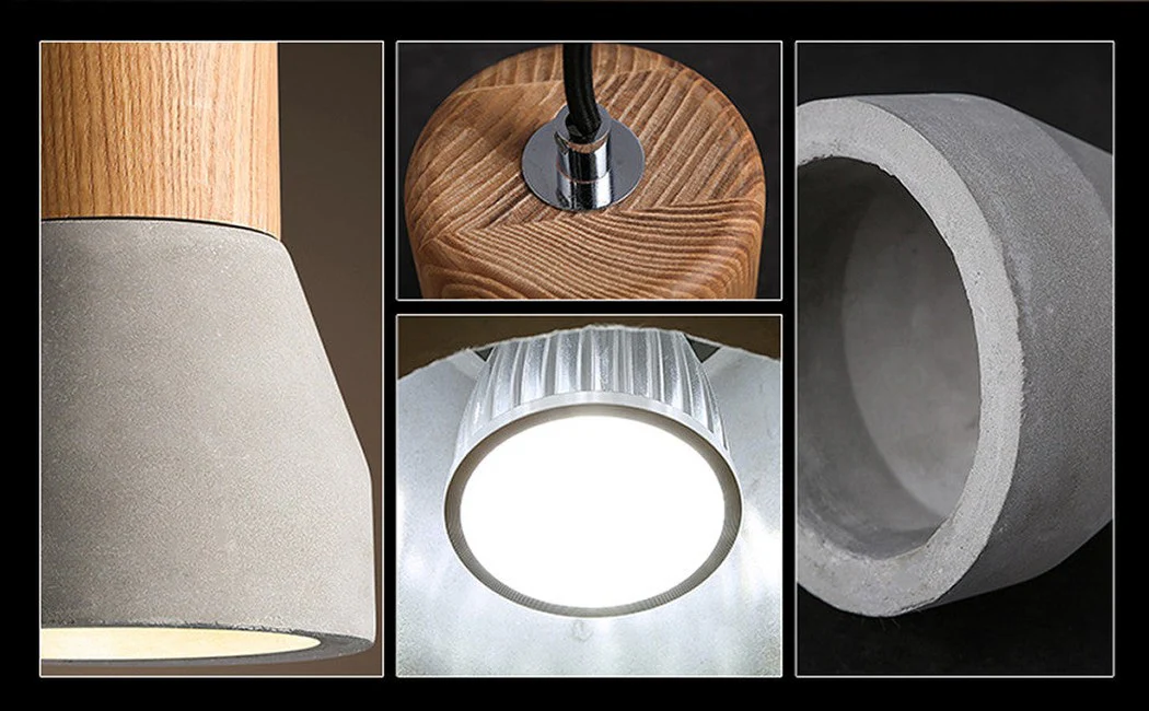 Concrete Wooden Stockholm Minimalist Pendant Light - Image 8