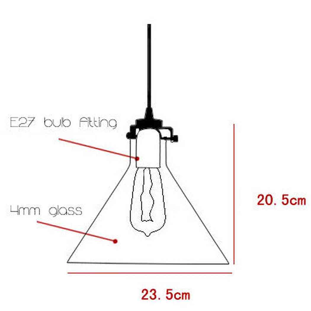 Cone Glass Lamp Shade Pendant Light - Image 6