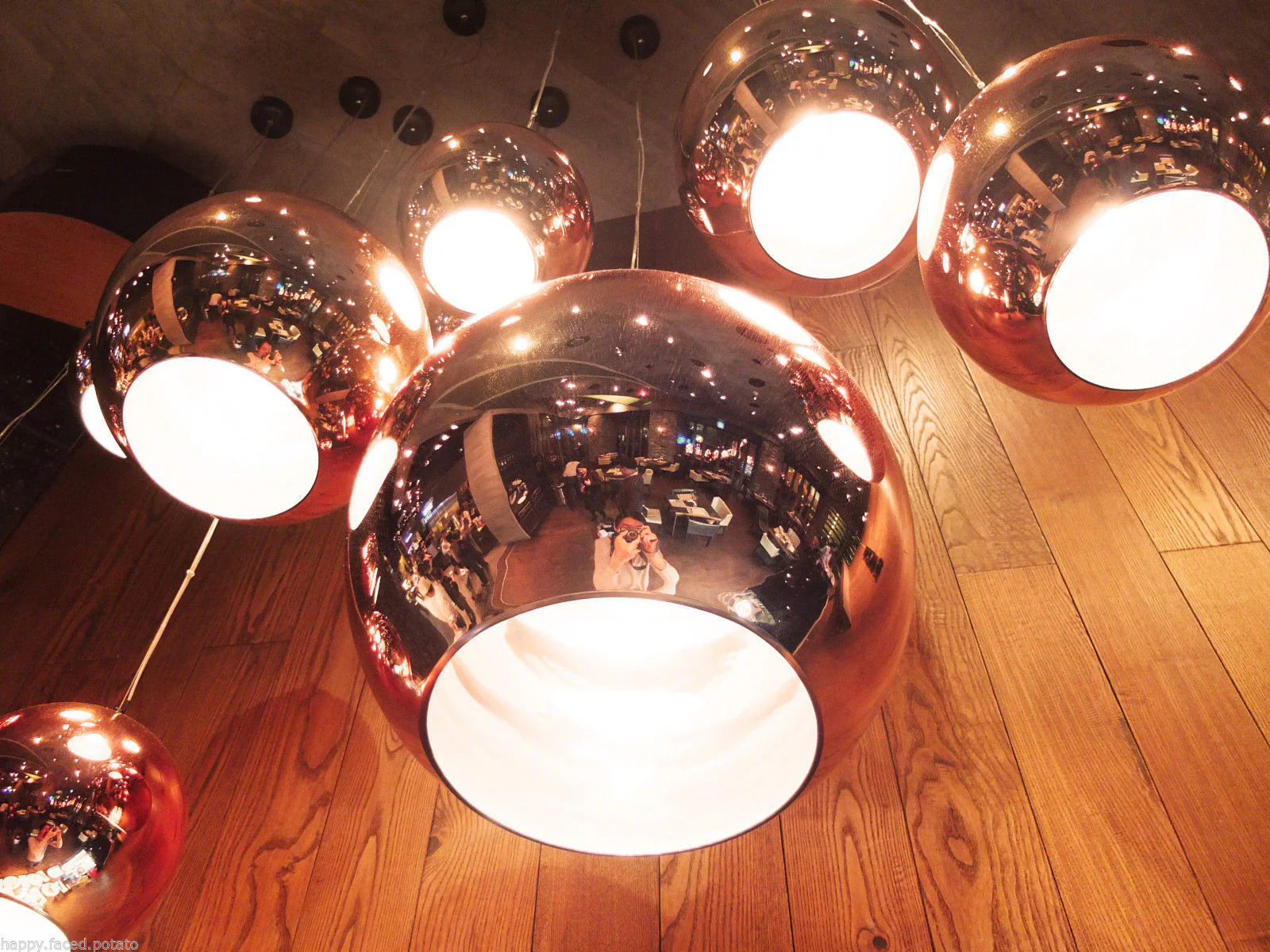 Copper Mirror Shade Glass Pendant Light - Image 11