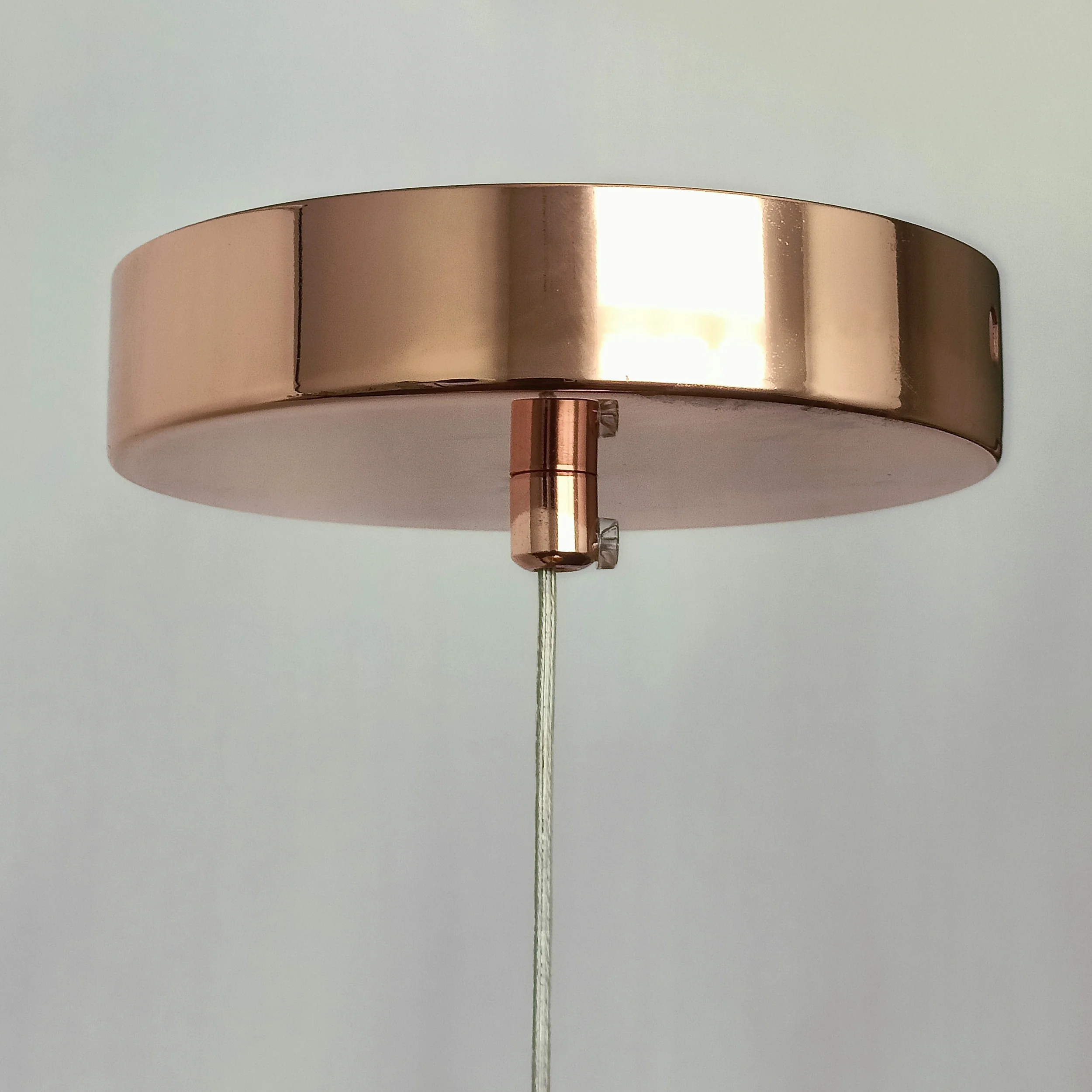Copper Mirror Shade Glass Pendant Light - Image 8
