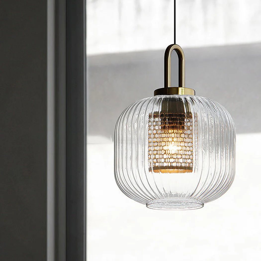 Covent Glass Shade With Brass Fitting Art Deco Pendant Light - Image 11