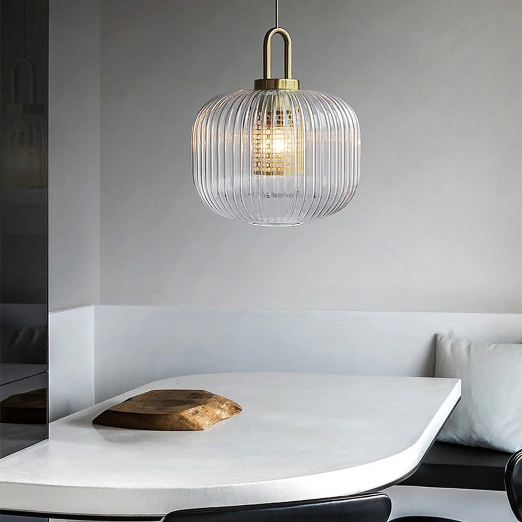 Covent Glass Shade With Brass Fitting Art Deco Pendant Light - Image 12