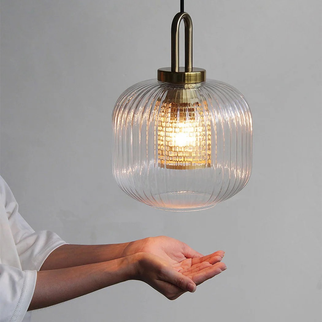 Covent Glass Shade With Brass Fitting Art Deco Pendant Light - Image 13