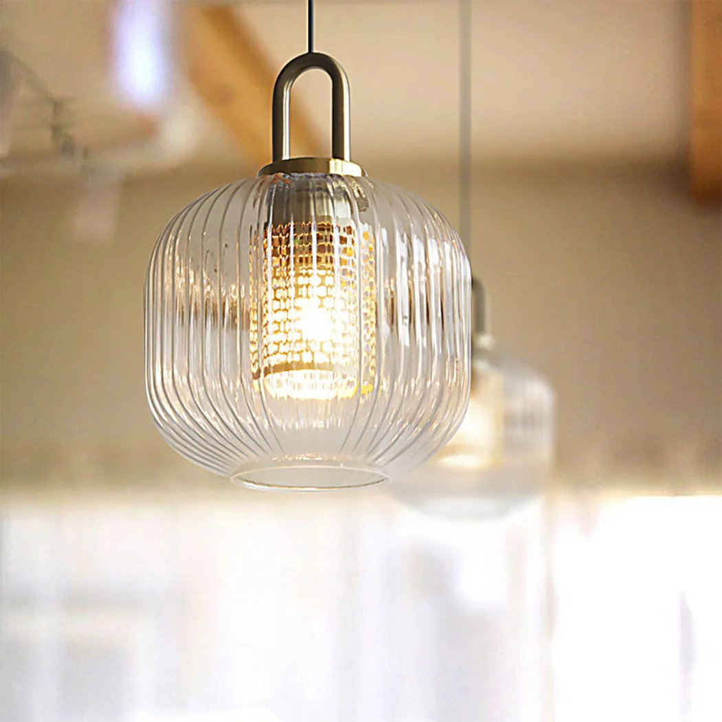 Covent Glass Shade With Brass Fitting Art Deco Pendant Light - Image 3